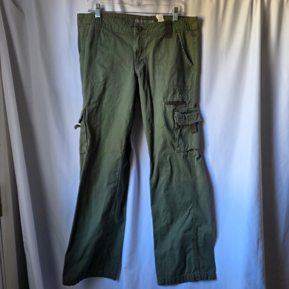 Dickies Womens Relaxed Fit Cargo Pants Olive Green Size 10 RG FP777RGE